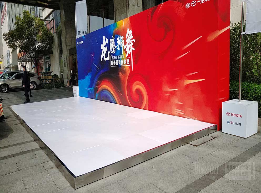 上车地台布置租赁都有哪些省心之处？