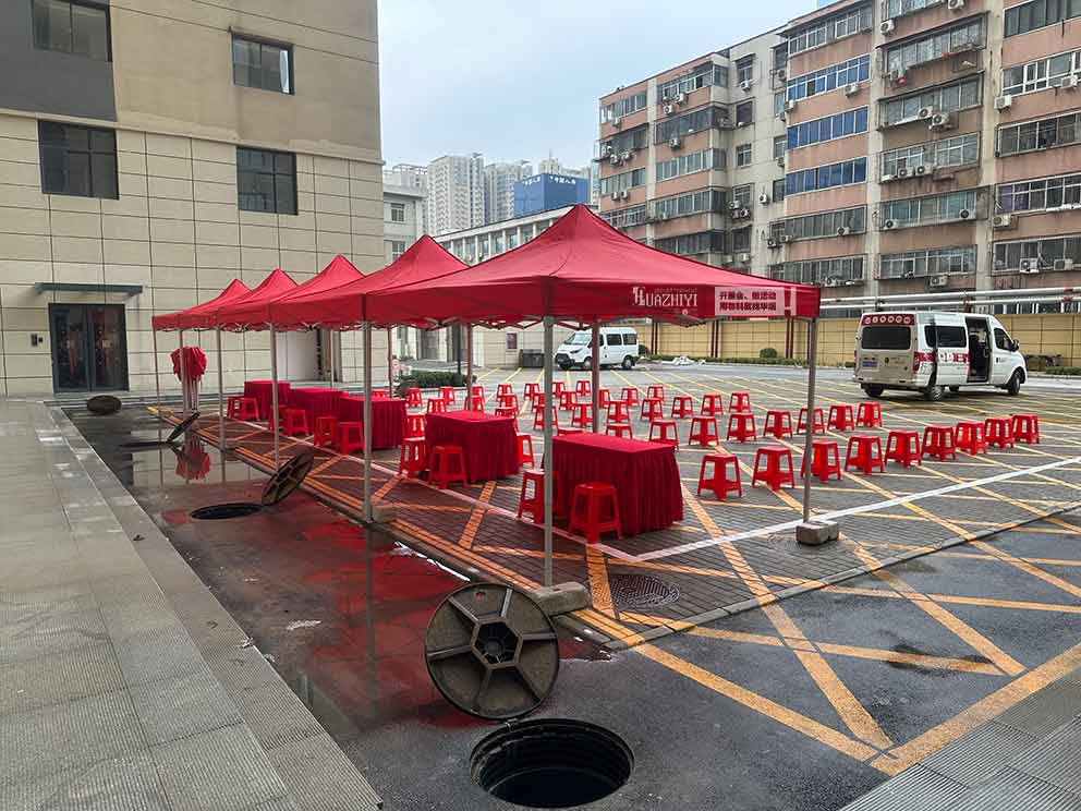 华熠帐篷出租现身郑州丰产路交房会活动