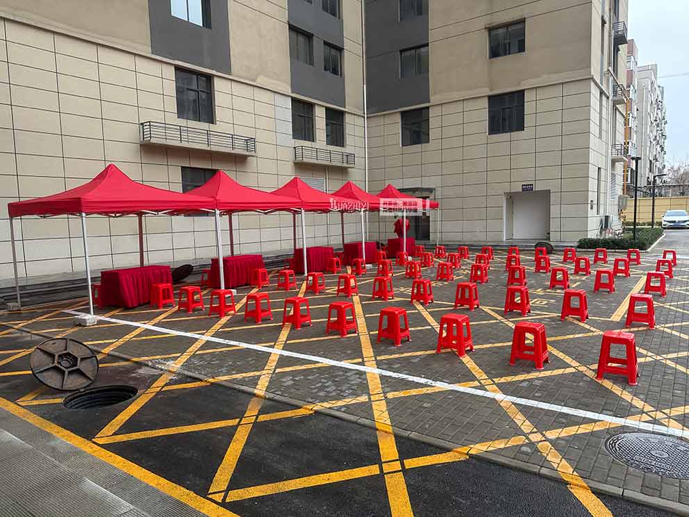 华熠帐篷出租现身郑州丰产路交房会活动