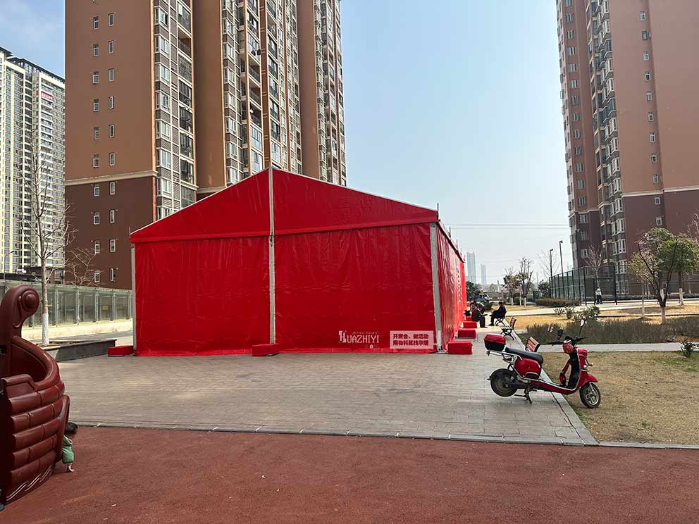 华熠篷房租赁公司搭建婚礼婚庆红色篷房