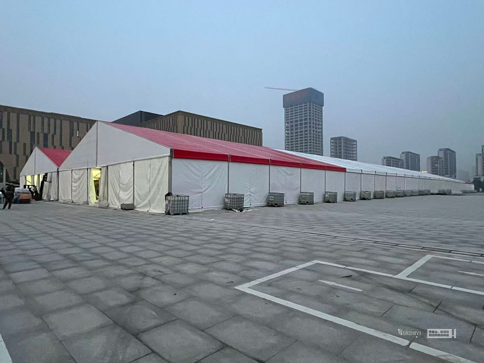 华熠篷房出租助力安阳文体中心家纺博览会篷房搭建 华熠篷房出租助力安阳文体中心家纺博览会篷房搭建