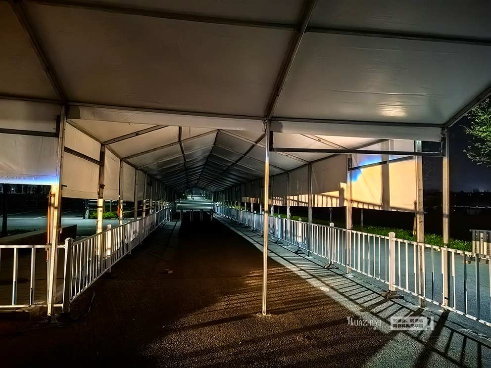 少林寺安检通道篷房由华熠篷房出租进行搭建