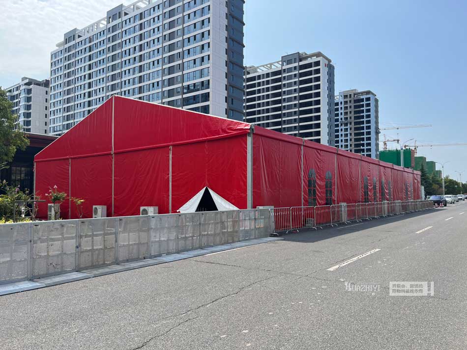 场地物料配套,郑州华熠保障项城如意湖壹号开盘仪式顺利开展